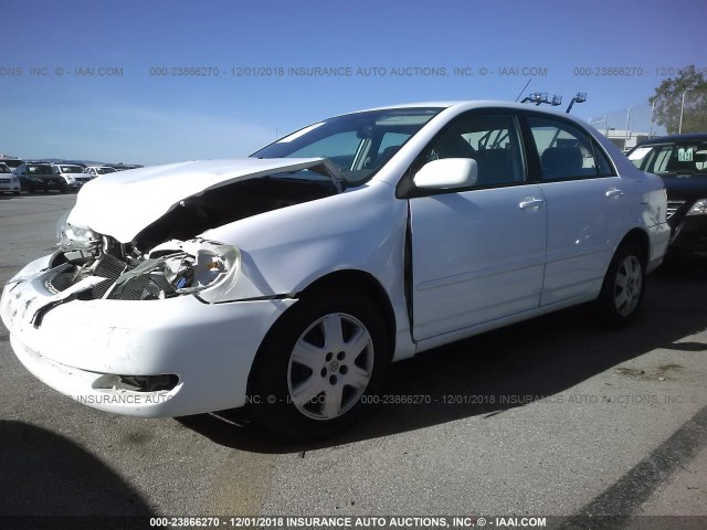 1NXBR32E18Z990164 - 2008 TOYOTA COROLLA CE/LE/S WHITE photo 2