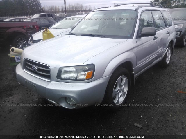 JF1SG65614H724667 - 2004 SUBARU FORESTER 2.5XS SILVER photo 2