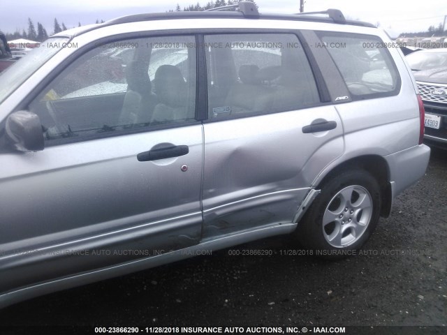 JF1SG65614H724667 - 2004 SUBARU FORESTER 2.5XS SILVER photo 6