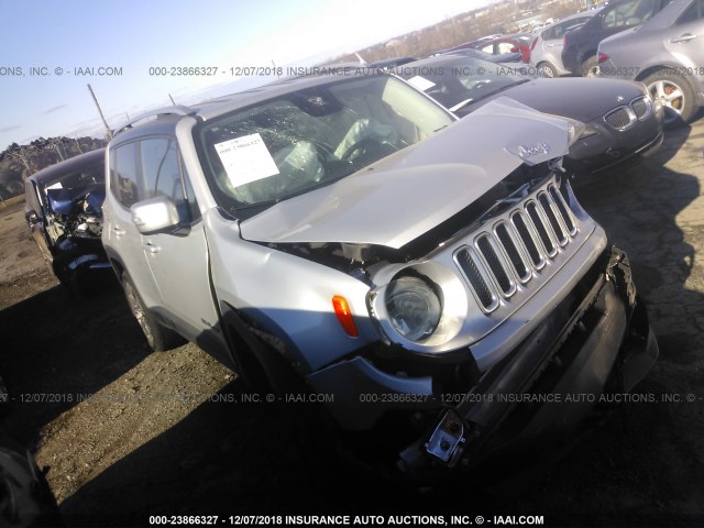 ZACCJADT3FPB47758 - 2015 JEEP RENEGADE LIMITED SILVER photo 1