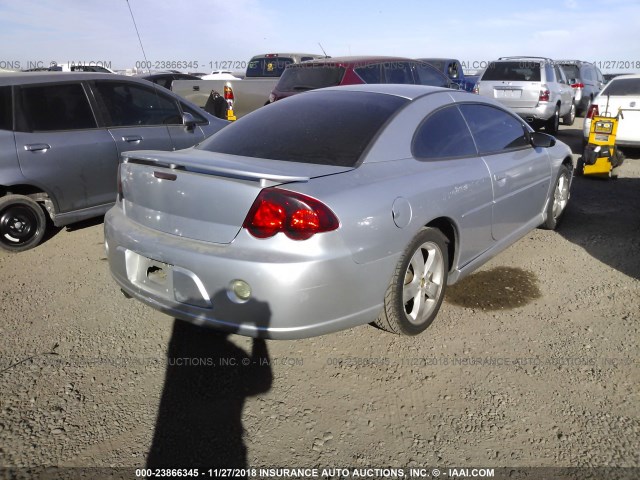 4B3AG52H14E137733 - 2004 DODGE STRATUS R/T SILVER photo 4