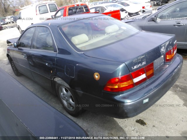 JT8BF28GXW5013577 - 1998 LEXUS ES 300 GREEN photo 3