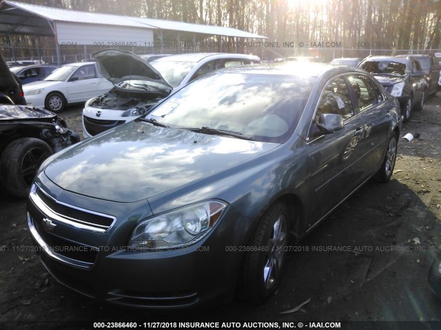 1G1ZH57B99F247248 - 2009 CHEVROLET MALIBU 1LT GREEN photo 2
