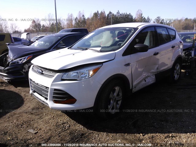 1FMCU0F78EUE47080 - 2014 FORD ESCAPE S WHITE photo 2