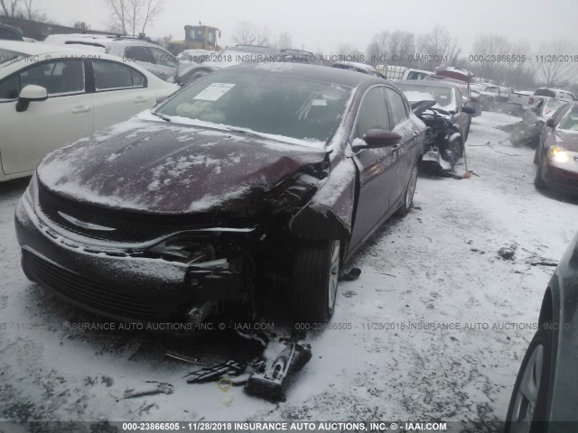 1C3CCCAB5FN652831 - 2015 CHRYSLER 200 LIMITED RED photo 2