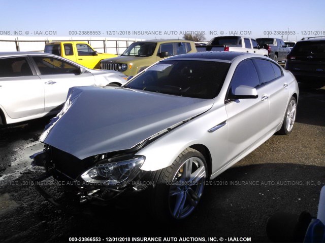 WBA6A0C58FD318381 - 2015 BMW 640 I/GRAN COUPE SILVER photo 2