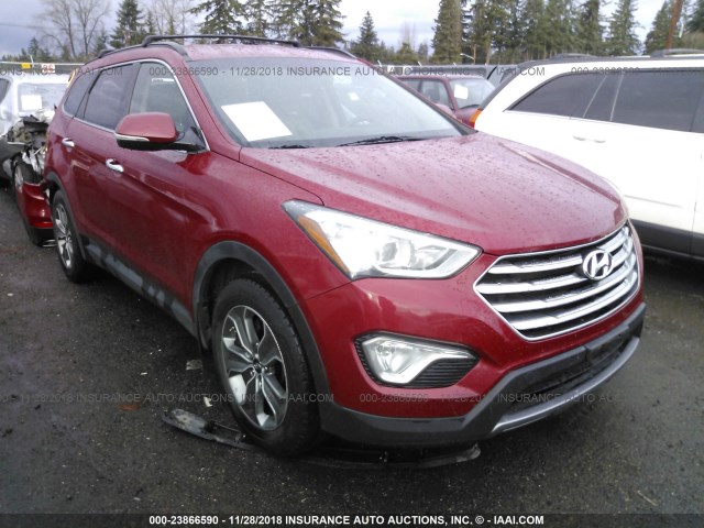 KM8SN4HF9EU056668 - 2014 HYUNDAI SANTA FE GLS RED photo 1