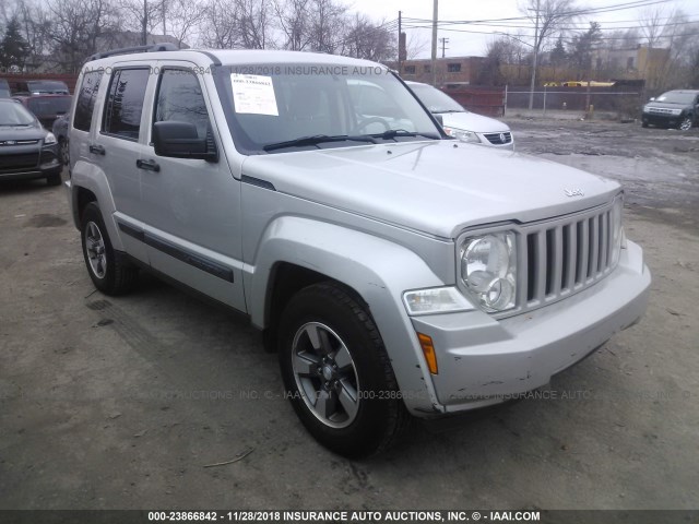 1J8GN28K08W262717 - 2008 JEEP LIBERTY SPORT BEIGE photo 1