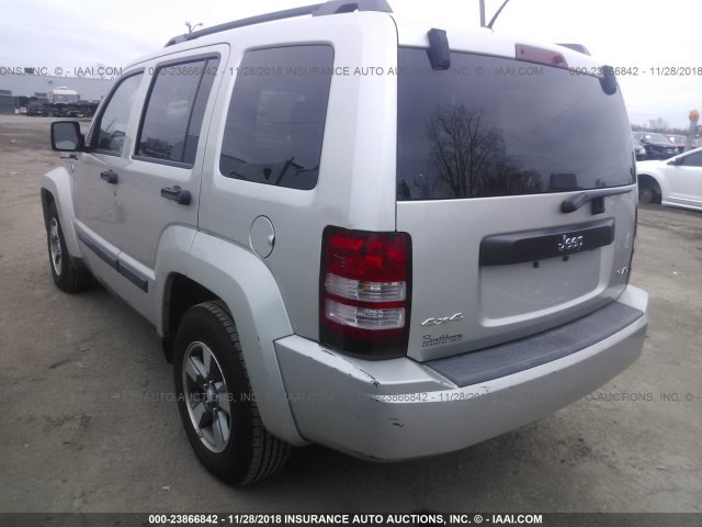 1J8GN28K08W262717 - 2008 JEEP LIBERTY SPORT BEIGE photo 3