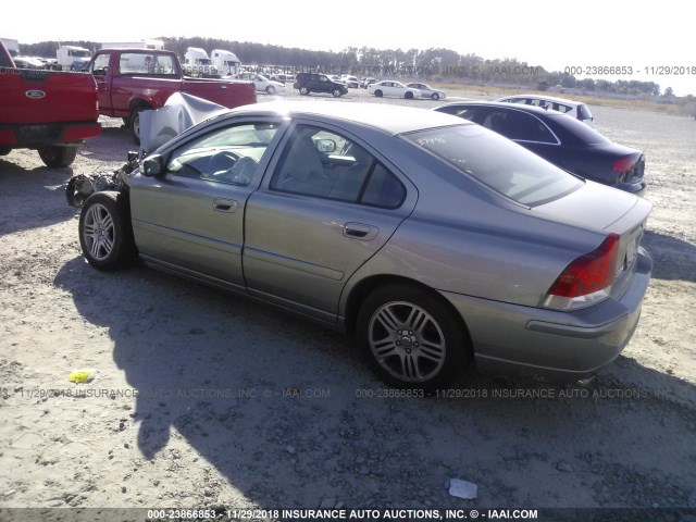 YV1RS592972622785 - 2007 VOLVO S60 2.5T GRAY photo 3