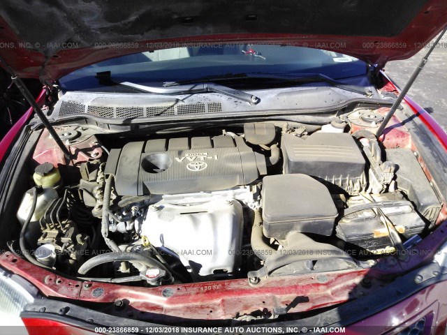 4T1BF3EK1AU046686 - 2010 TOYOTA CAMRY SE/LE/XLE 红色 照片 10