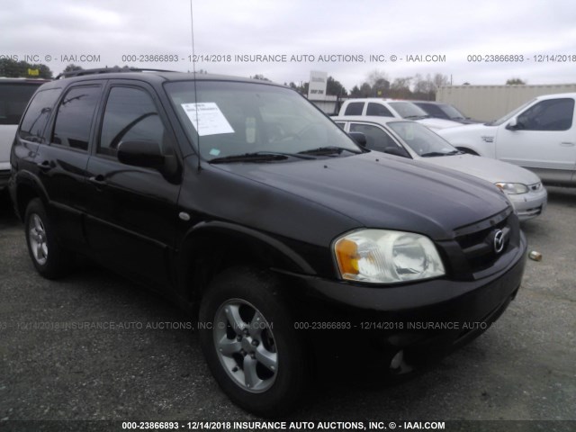 4F2CZ06105KM35387 - 2005 MAZDA TRIBUTE S BLACK photo 1