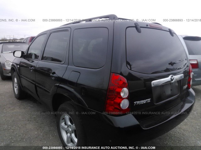 4F2CZ06105KM35387 - 2005 MAZDA TRIBUTE S BLACK photo 3