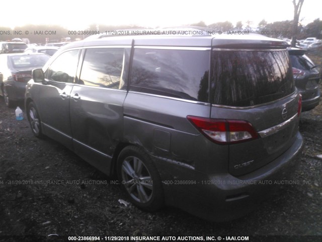 JN8AE2KP5C9035973 - 2012 NISSAN QUEST S/SV/SL/LE GRAY photo 3