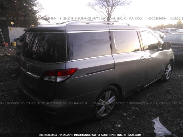 JN8AE2KP5C9035973 - 2012 NISSAN QUEST S/SV/SL/LE GRAY photo 4