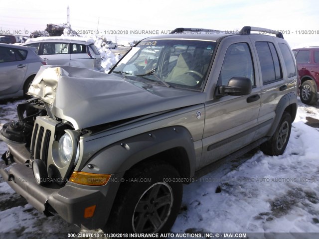 1J4GL38K96W168717 - 2006 JEEP LIBERTY RENEGADE TAN photo 2