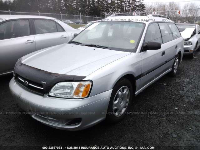 4S3BH635127306937 - 2002 SUBARU LEGACY L SILVER photo 2