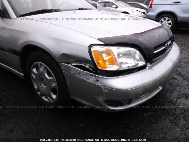 4S3BH635127306937 - 2002 SUBARU LEGACY L SILVER photo 6