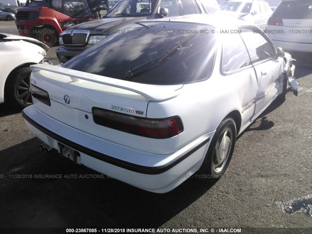 JH4DA9368MS013400 - 1991 ACURA INTEGRA GS WHITE photo 4