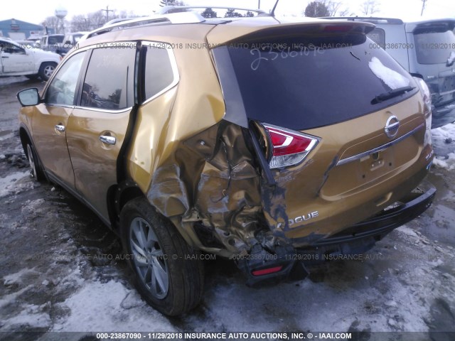 5N1AT2MV3EC782938 - 2014 NISSAN ROGUE S/SL/SV GOLD photo 3