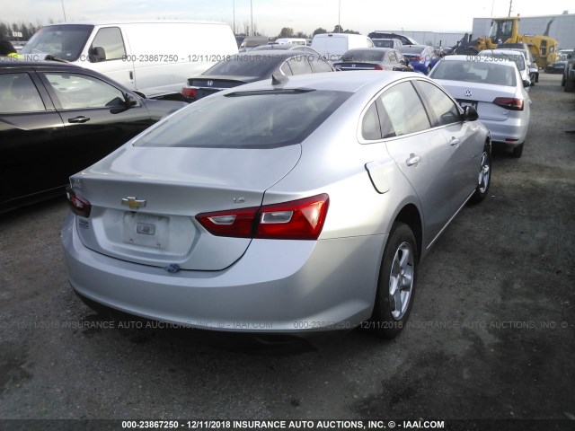 1G1ZB5STXGF299874 - 2016 CHEVROLET MALIBU LS Gümüş foto 4
