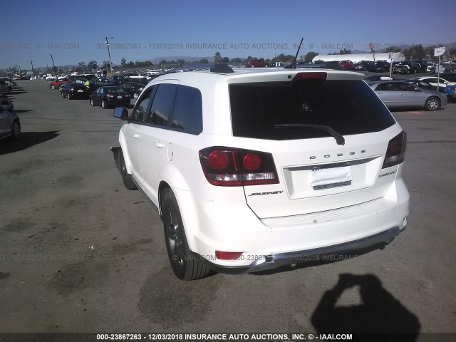 3C4PDCGB1FT547401 - 2015 DODGE JOURNEY CROSSROAD WHITE photo 3