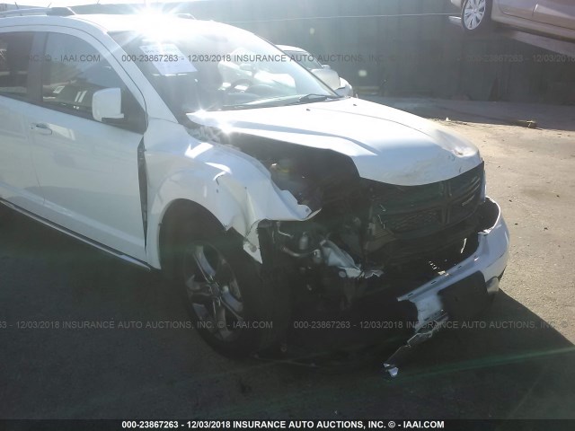 3C4PDCGB1FT547401 - 2015 DODGE JOURNEY CROSSROAD WHITE photo 6