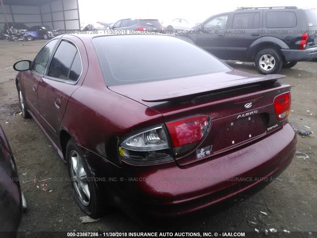 1G3NL52E82C168411 - 2002 OLDSMOBILE ALERO GL RED photo 3