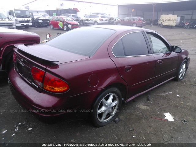 1G3NL52E82C168411 - 2002 OLDSMOBILE ALERO GL RED photo 4