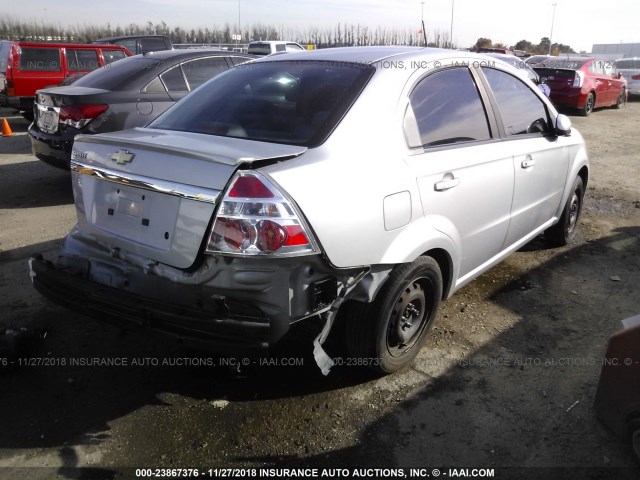 KL1TD5DE0AB093622 - 2010 CHEVROLET AVEO LS/LT Արծաթագույն լուսանկար 4