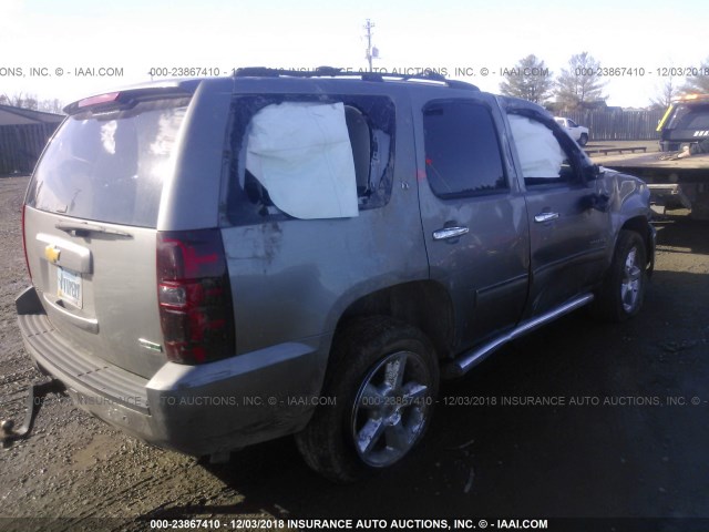 1GNSKBE08CR256093 - 2012 CHEVROLET TAHOE K1500 LT GRAY photo 4