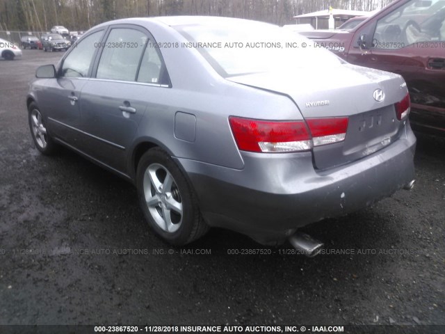 5NPEU46F37H176437 - 2007 HYUNDAI SONATA SE/LIMITED GRAY photo 3