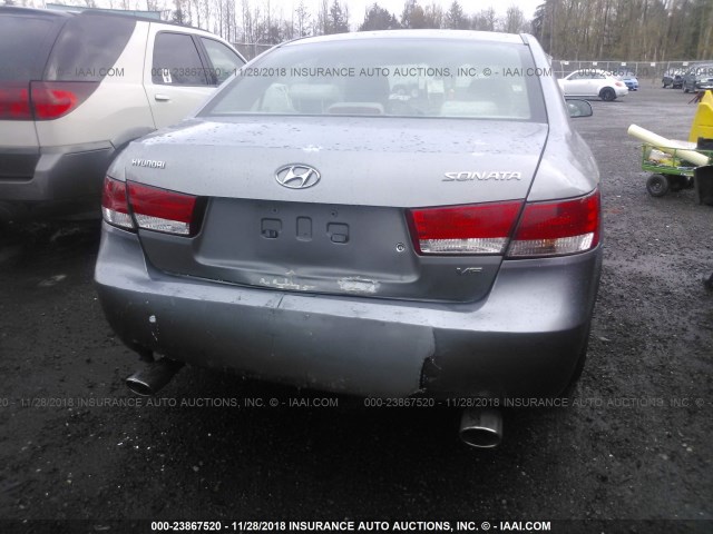 5NPEU46F37H176437 - 2007 HYUNDAI SONATA SE/LIMITED GRAY photo 6