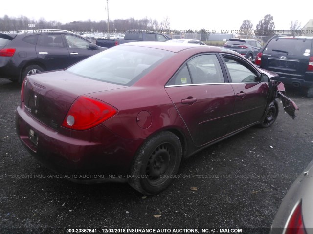 1G2ZF57B784189653 - 2008 PONTIAC G6 VALUE LEADER/BASE RED photo 4