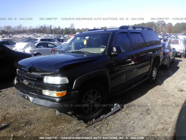 3GNFK16T04G302098 - 2004 CHEVROLET SUBURBAN BLACK photo 2