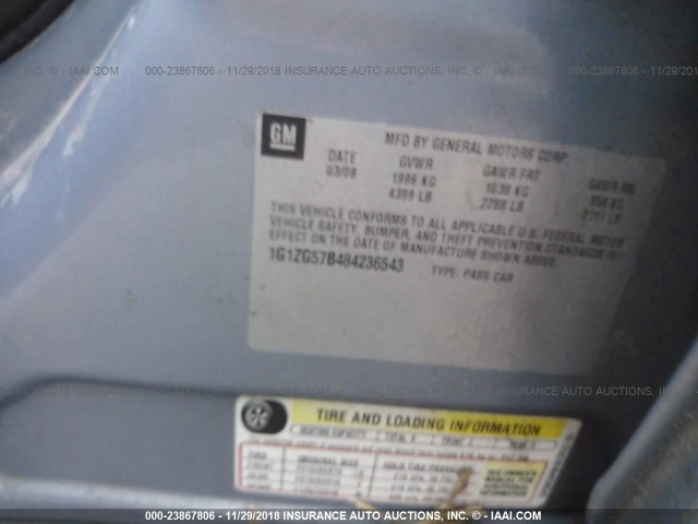 1G1ZG57B484236543 - 2008 CHEVROLET MALIBU LS 深蓝色 照片 9