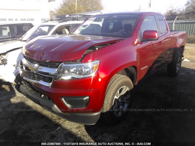 1GCHSCEN1J1211125 - 2018 CHEVROLET COLORADO LT RED photo 2