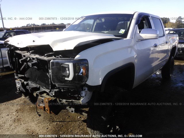 3GTU2VEC7EG195352 - 2014 GMC SIERRA K1500 SLT WHITE photo 2