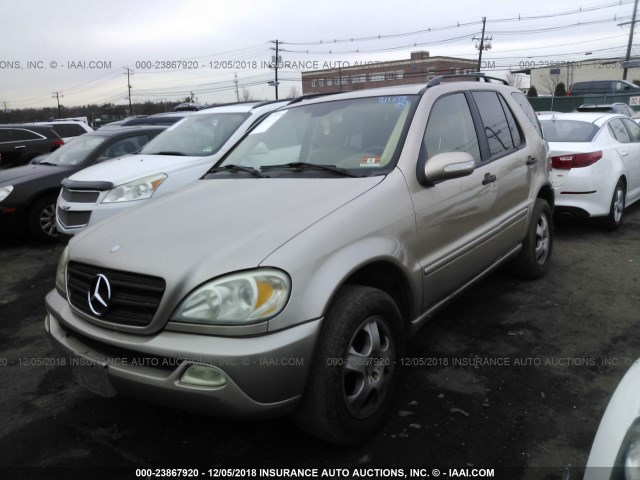 4JGAB54E72A311855 - 2002 MERCEDES-BENZ ML 320 GOLD photo 2