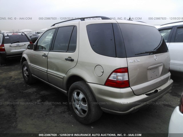 4JGAB54E72A311855 - 2002 MERCEDES-BENZ ML 320 GOLD photo 3