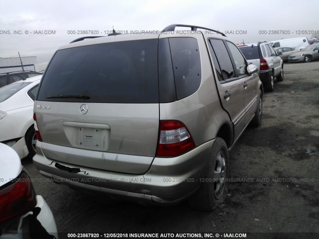 4JGAB54E72A311855 - 2002 MERCEDES-BENZ ML 320 GOLD photo 4