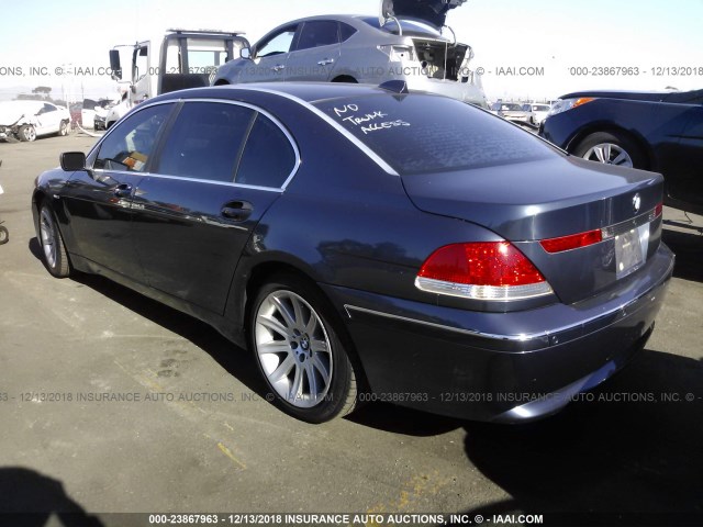 WBAGN63484DS50163 - 2004 BMW 745 LI BLUE photo 3