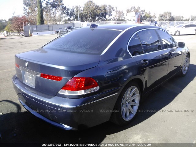 WBAGN63484DS50163 - 2004 BMW 745 LI BLUE photo 4