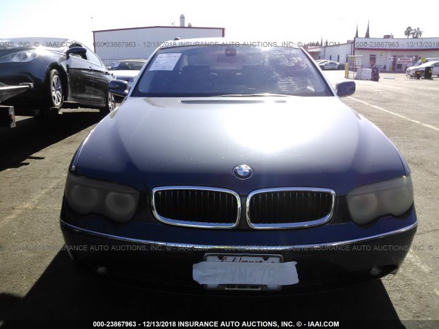 WBAGN63484DS50163 - 2004 BMW 745 LI BLUE photo 6