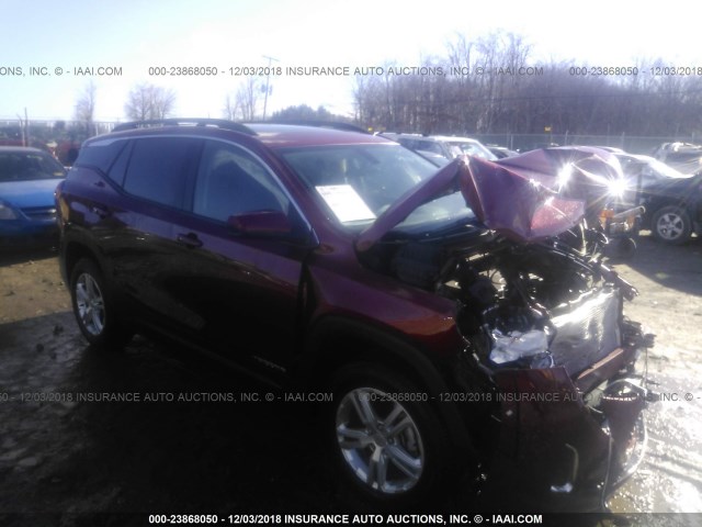 3GKALTEV1JL254729 - 2018 GMC TERRAIN SLE MAROON photo 1