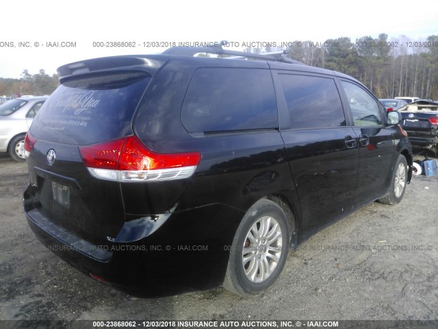 5TDYK3DCXBS133609 - 2011 TOYOTA SIENNA XLE/LIMITED BLACK photo 4