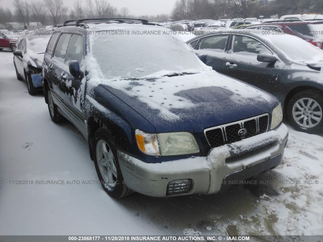 JF1SF65501H712239 - 2001 SUBARU FORESTER S BLUE photo 1