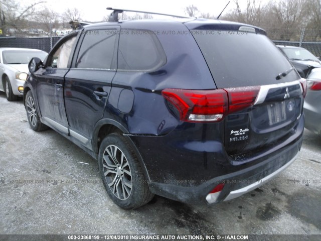 JA4AZ3A39GZ065756 - 2016 MITSUBISHI OUTLANDER SE/SEL Dark Blue photo 3