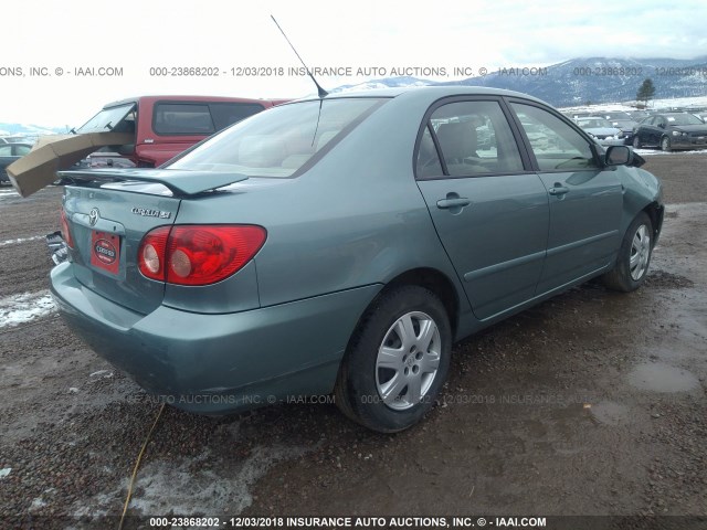 1NXBR30E75Z429546 - 2005 TOYOTA COROLLA CE/LE/S GREEN photo 4