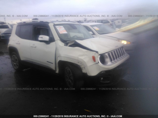 ZACCJADT8FPB26274 - 2015 JEEP RENEGADE LIMITED WHITE photo 1